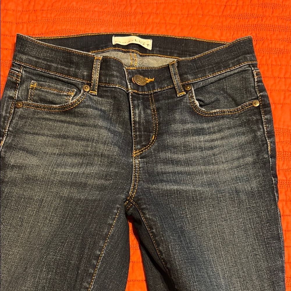 LOFT Blue Bootcut Jeans with Natural Fading
